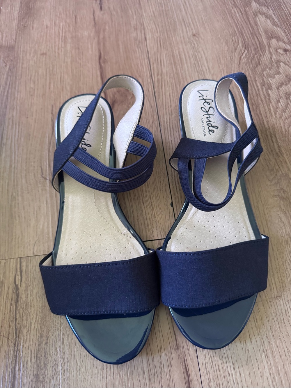 Life Stride Navy Blue Slingback Sandals for Women
